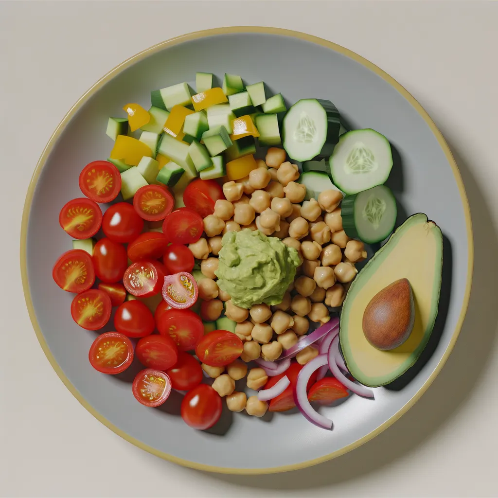 Chickpea Salad with Avocado Dressing