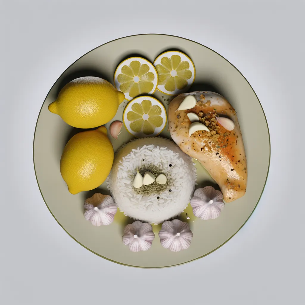 Lemon Garlic Chicken with Rice