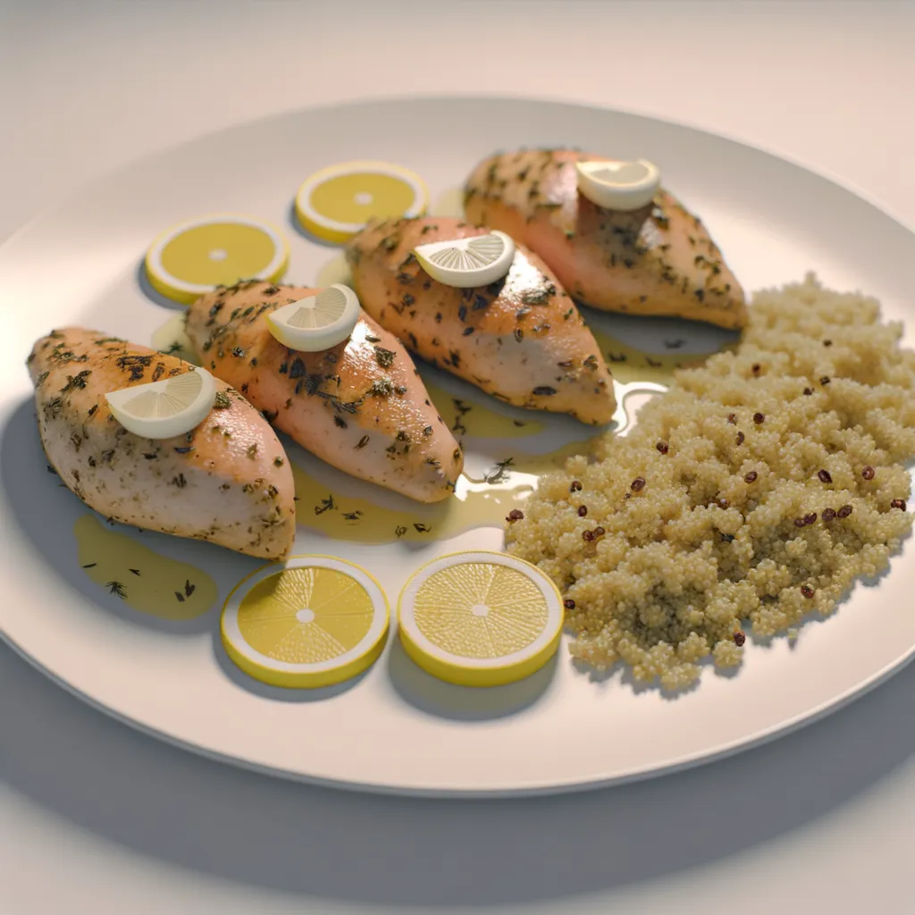 Lemon Garlic Herb Chicken with Quinoa