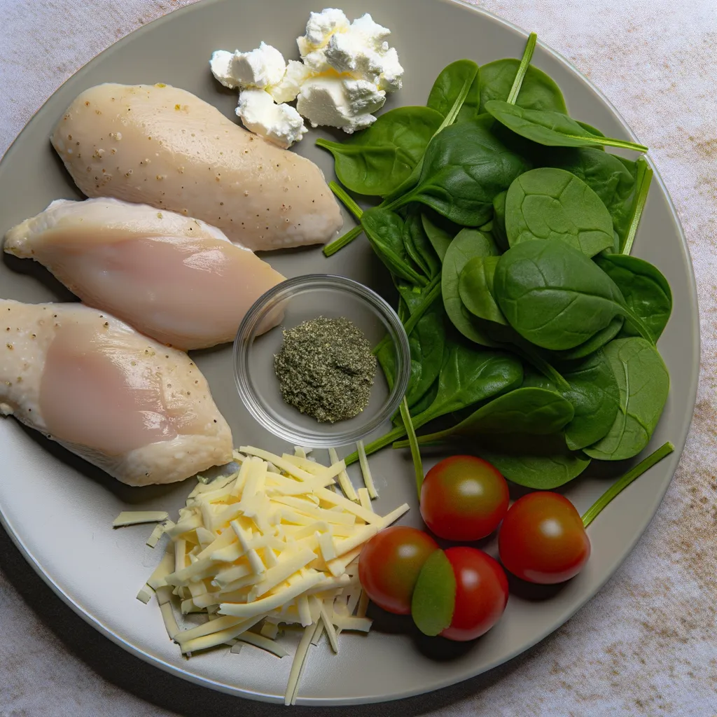 Keto Spinach and Cheese Stuffed Chicken