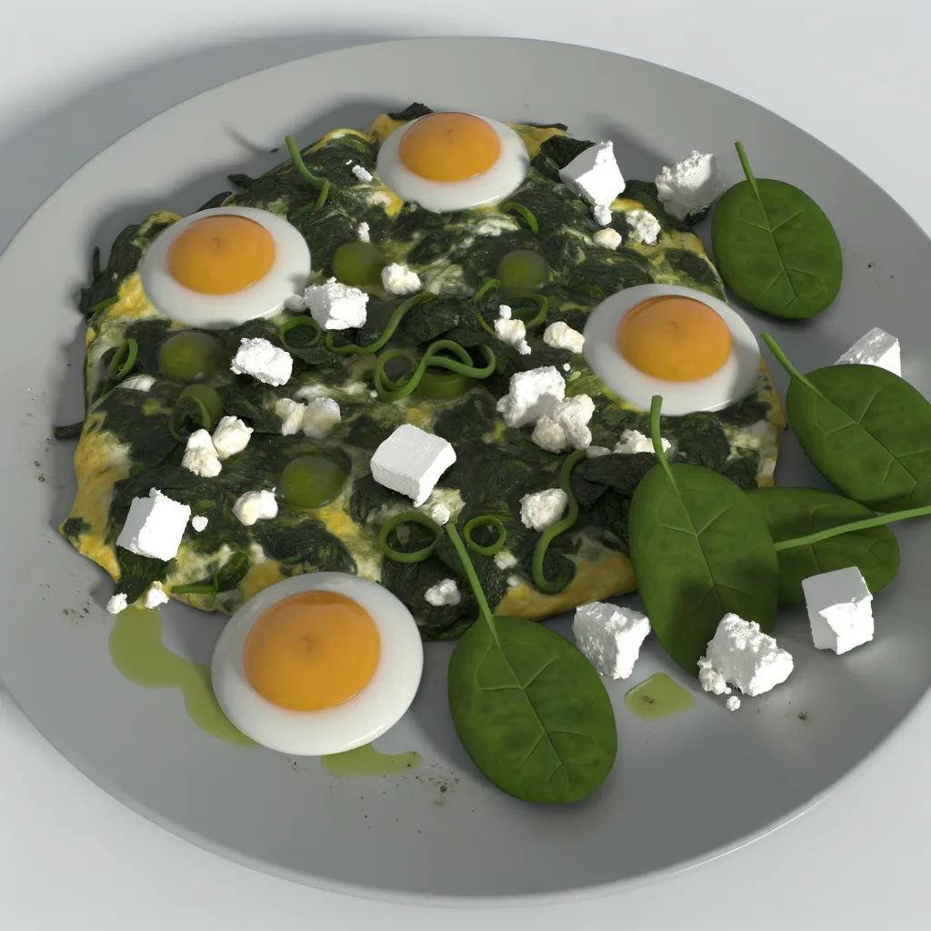 Savory Spinach and Feta Omelette