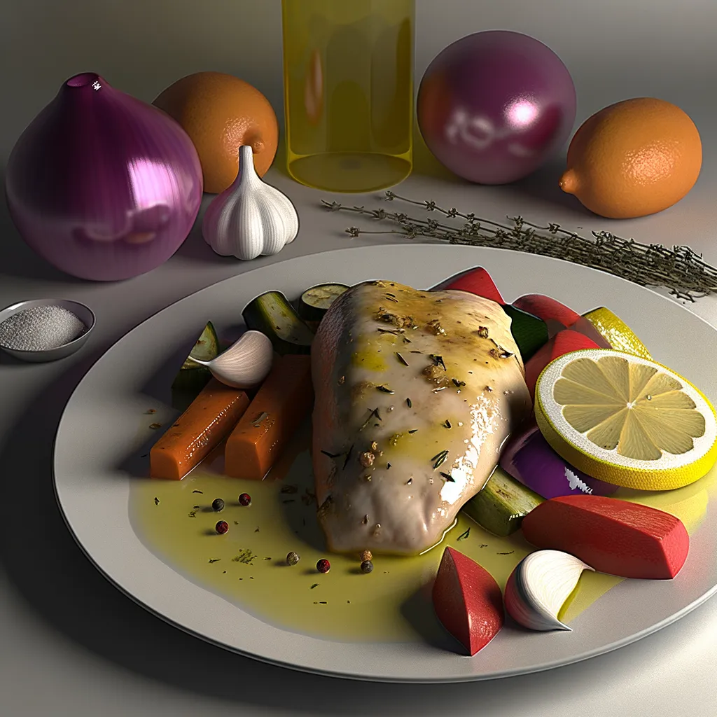 Garlic Lemon Chicken with Roasted Vegetables