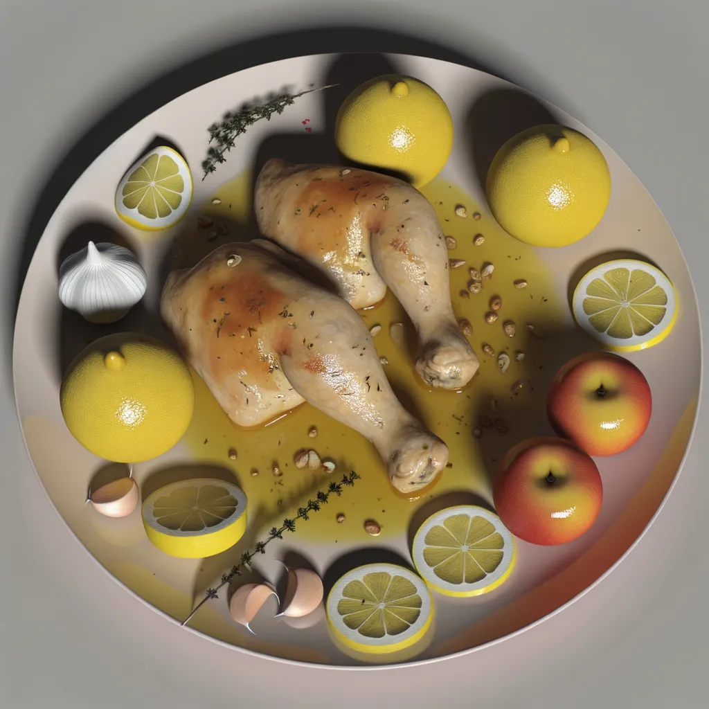 Lemon Garlic Roasted Chicken with Vegetables