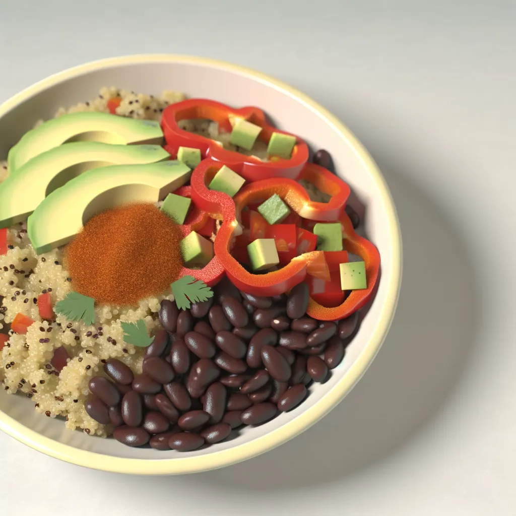 Spicy Quinoa and Black Bean Bowl