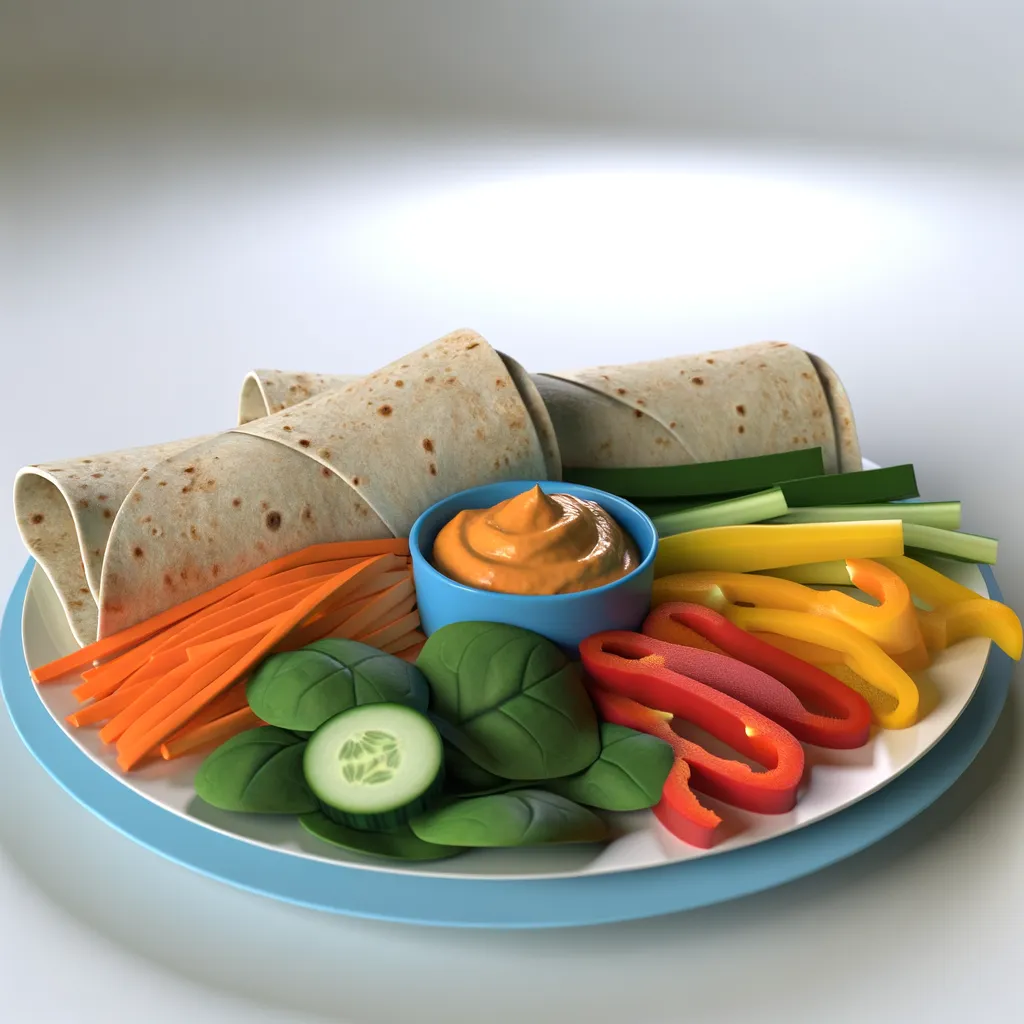 Rainbow Veggie Wraps