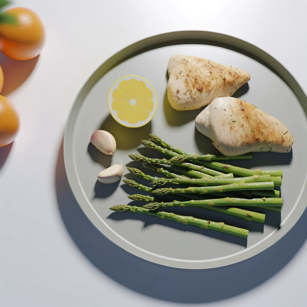 One-Pan Garlic Lemon Chicken and Asparagus